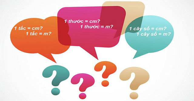 1 tấc, 1 li, 1 phân, 1 thước bằng bao nhiêu mét, cm?